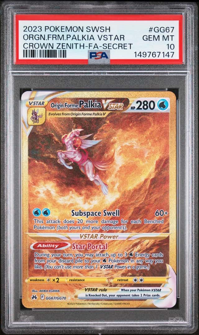 Origin Forme Palkia VSTAR 2023 Pokemon Sword Shield Crown Zenith GG67 PSA 10
