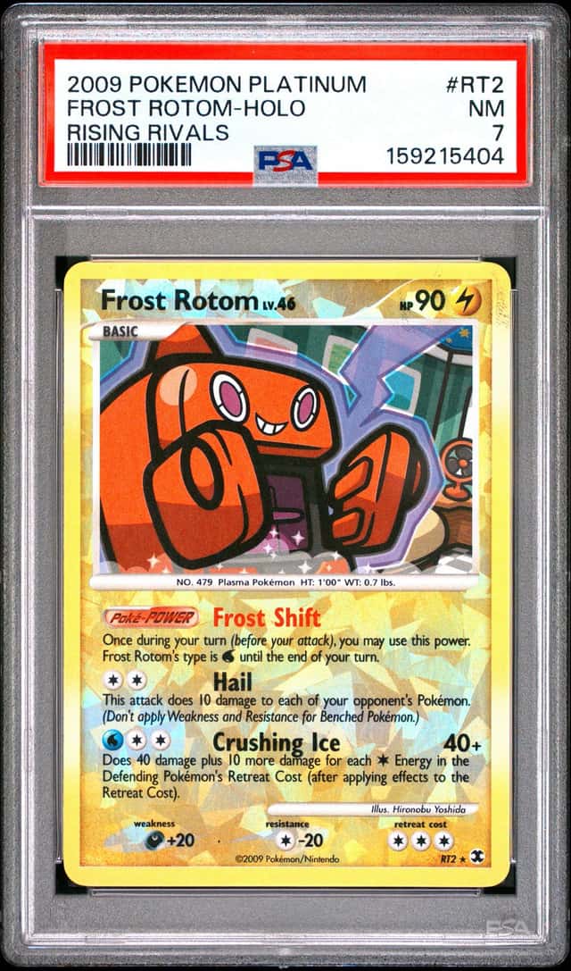 2009 POKEMON PLATINUM RISING RIVALS #RT2 FROST ROTOM-HOLO PSA 7