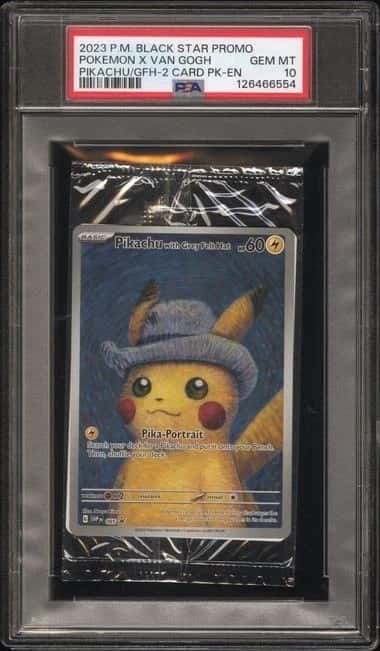 POKEMON X VAN GOGH 2023 BSP PACK PIKACHU/GFH-2 CARD PSA 10