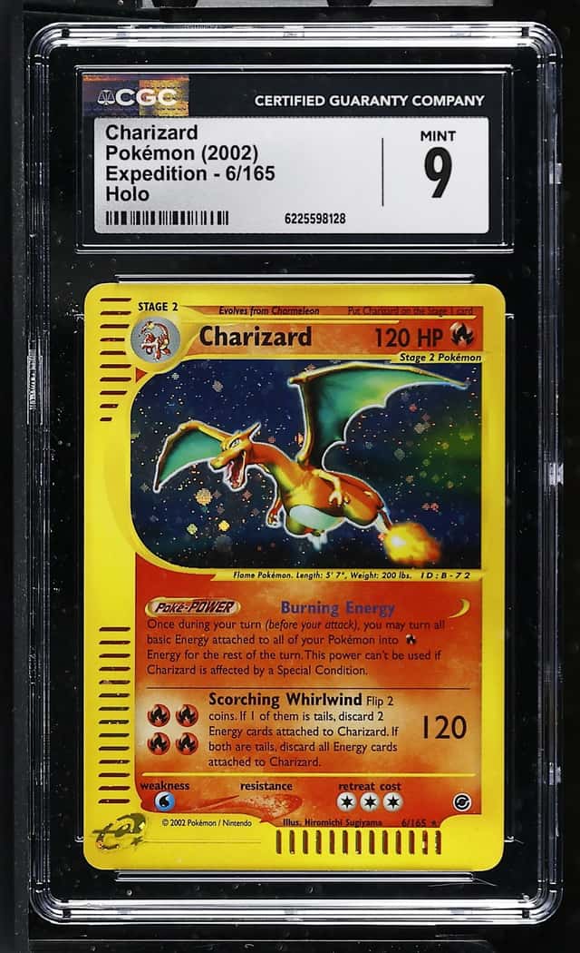 Pokémon Charizard 2002 Expedition 6/165 Holo CGC 9