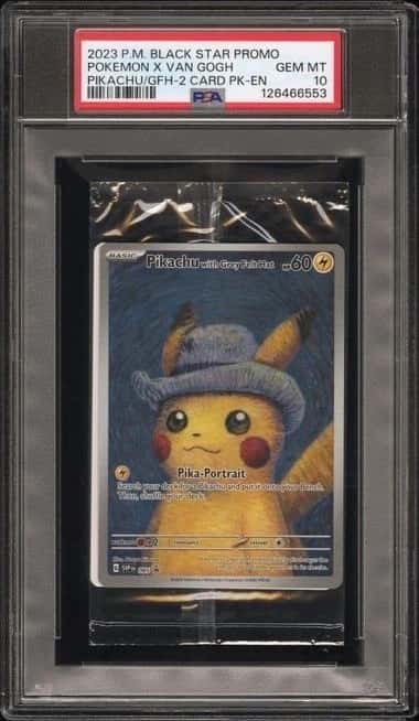 POKEMON X VAN GOGH 2023 BSP PACK PIKACHU/GFH-2 CARD PSA 10