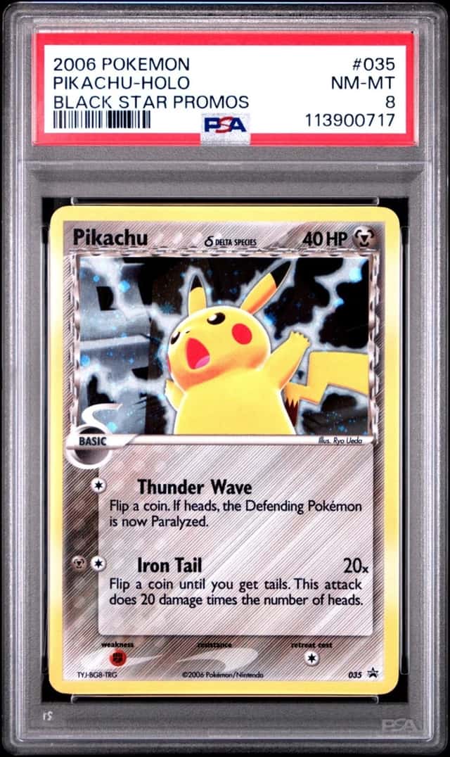 2006 POKEMON PIKACHU VALUE PACK NINTENDO BLACK STAR PROMOS #035 PSA 8