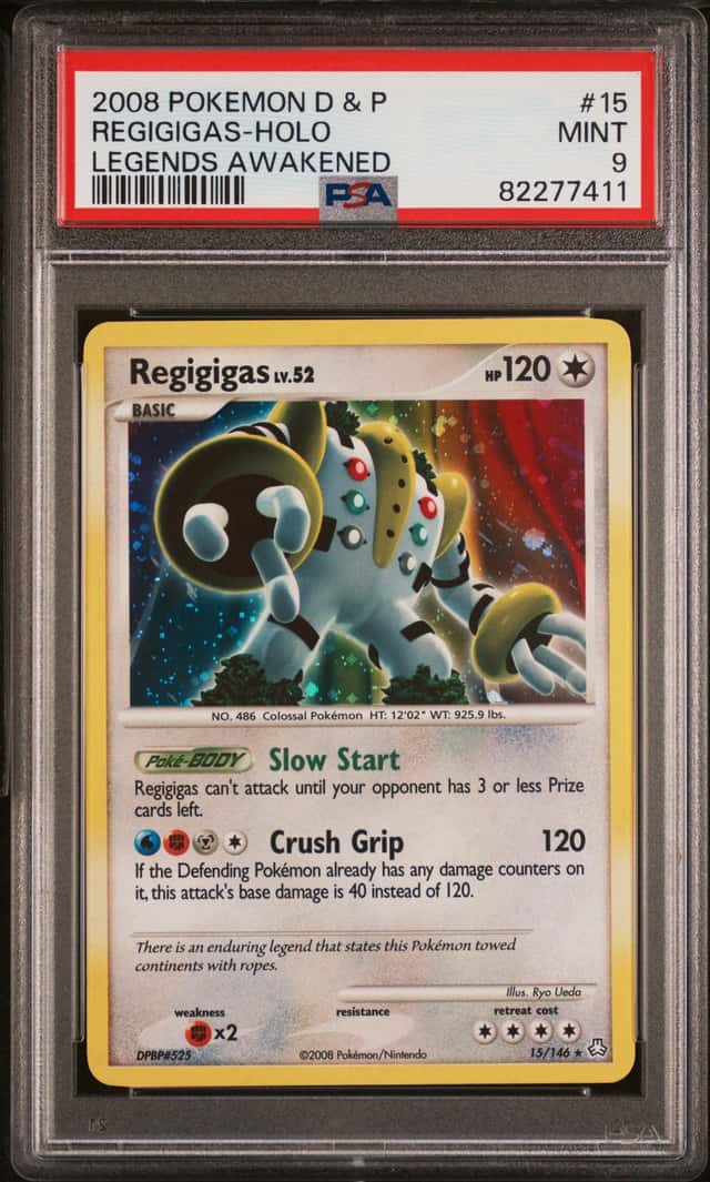 POKEMON REGIGIGAS 2008 DIAMOND & PEARL LEGENDS AWAKENED #15 HOLO PSA 9