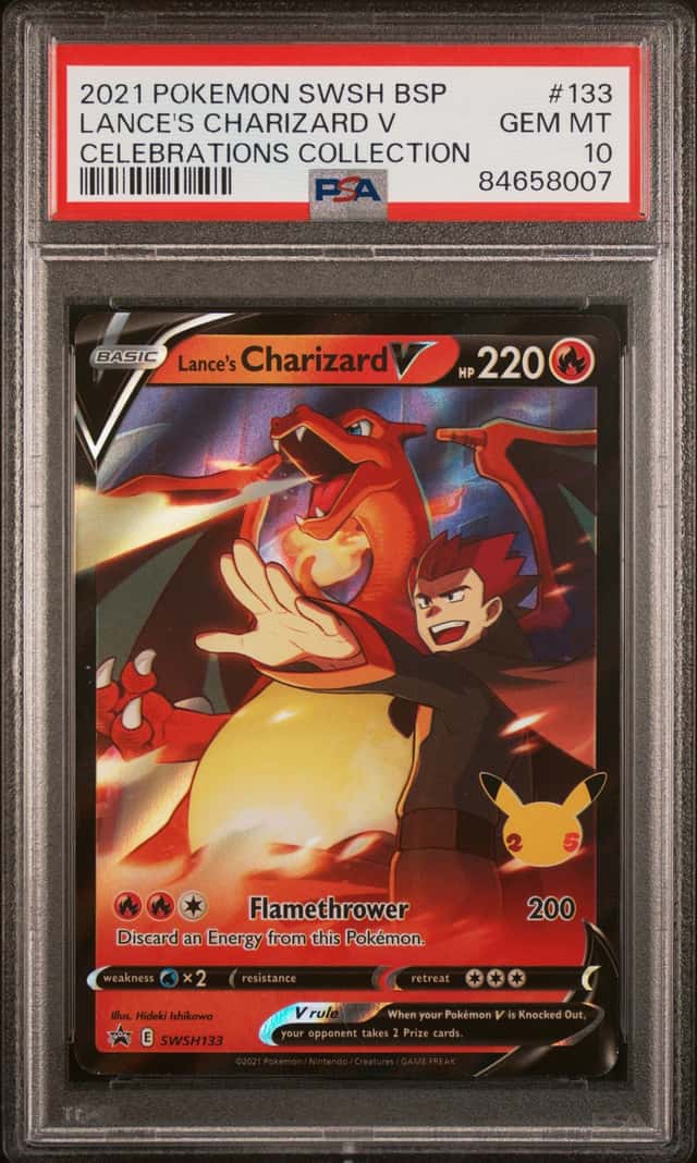 2021 Pokemon Lance’s Charizard V SWSH133 Celebrations PSA 10 GEM MINT
