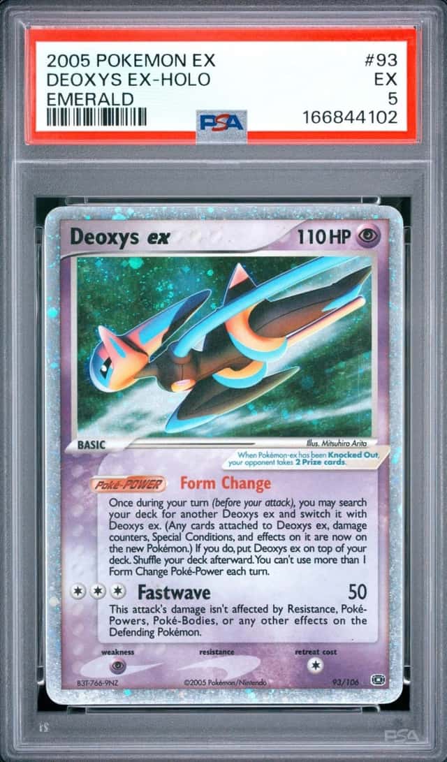 2005 POKEMON EX EMERALD #93 DEOXYS EX-HOLO PSA 5