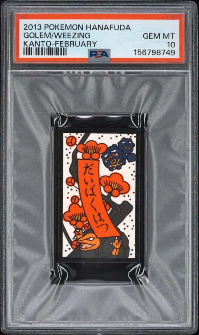 2013 POKEMON HANAFUDA KANTO FEBRUARY GOLEM/WEEZING PSA 10
