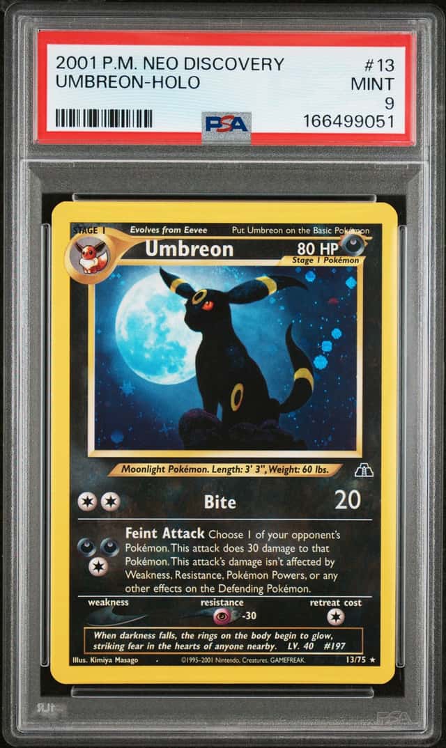 2001 Pokemon Neo Discovery Umbreon Holo #13/75 PSA 9
