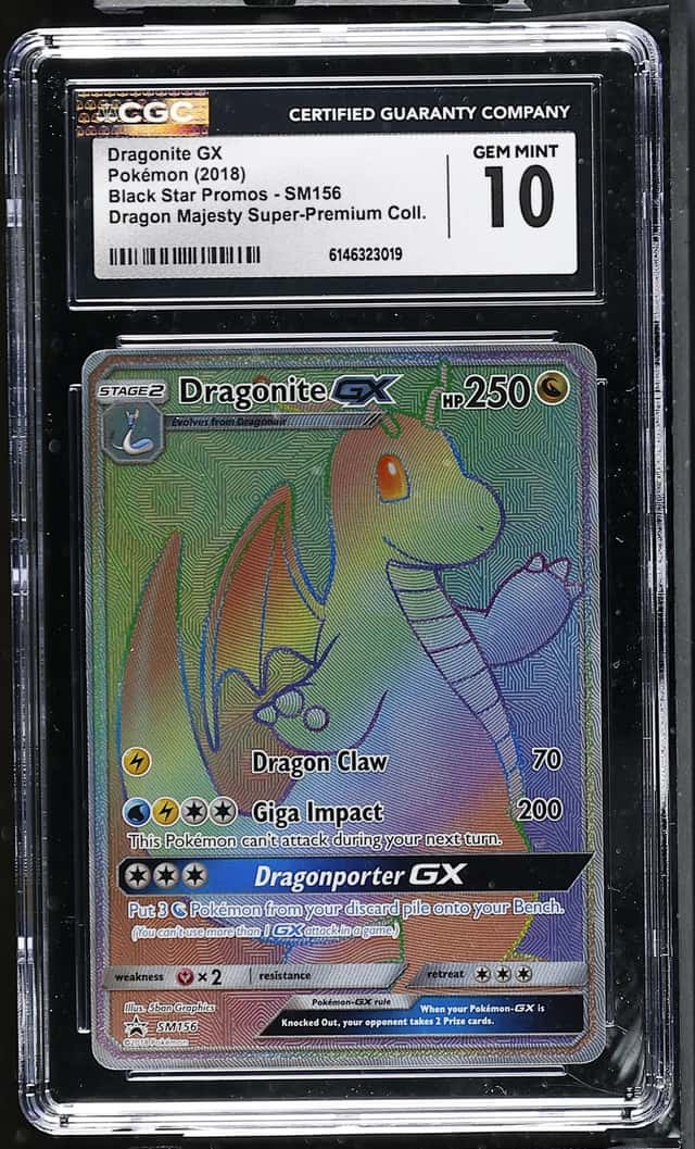 Pokemon 2018 Dragonite GX SM156 Full Art Black Star Promo GEM MINT CGC 10