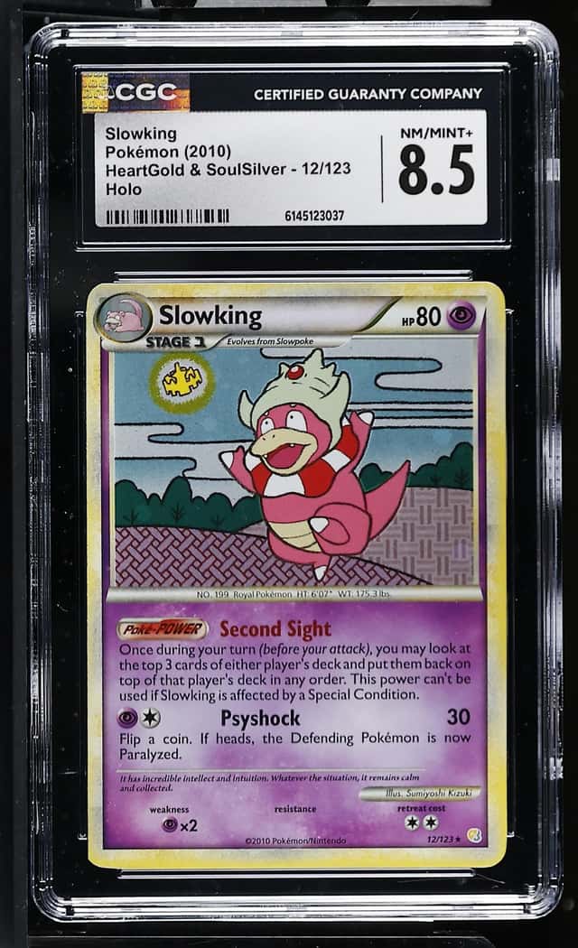 2010 Pokemon HeartGold & SoulSilver 12/123 Slowking Holo CGC 8.5 NM-MT