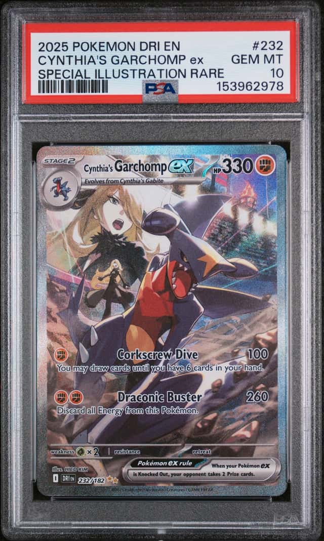 2025 Pokemon DRI EN Special Illustration Rare #232 Cynthia's Garchomp ex PSA 10