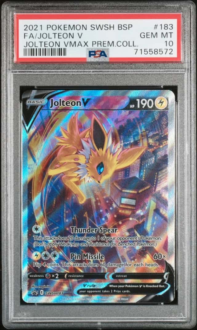 Pokemon Jolteon V Swsh Black Star Promo 183 Vmax Premium Coll. PSA 10 Gem Mint