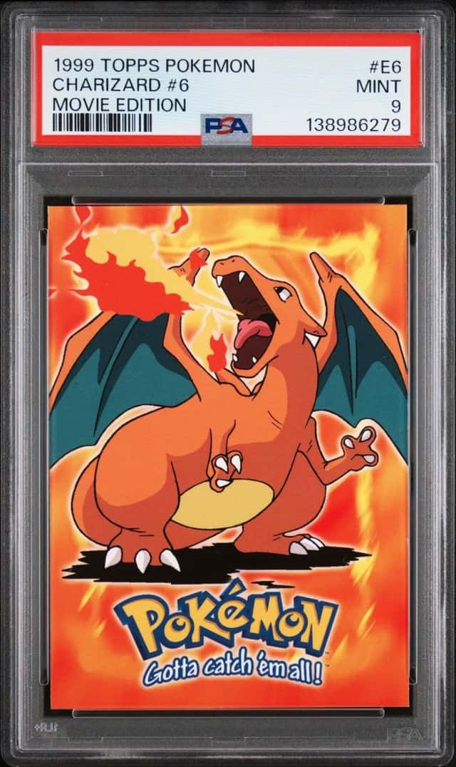 Pokemon Charizard #6 Topps The Movie Edt E6 PSA 9 Mint