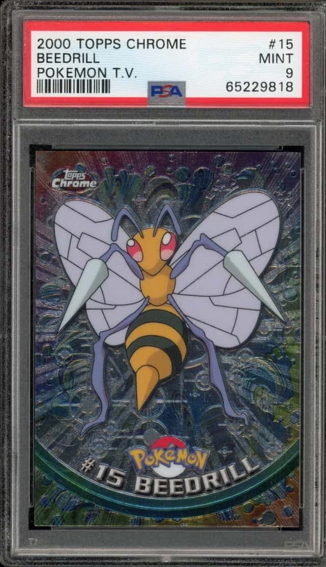 Pokemon Beedrill Topps Chrome T.V. 15 PSA 9 Mint