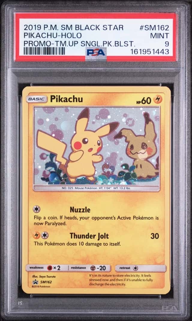 2019 POKEMON SM BLACK STAR PROMO TEAM UP SINGLE PACK BLISTERS PIKACHU-HOLO PSA 9