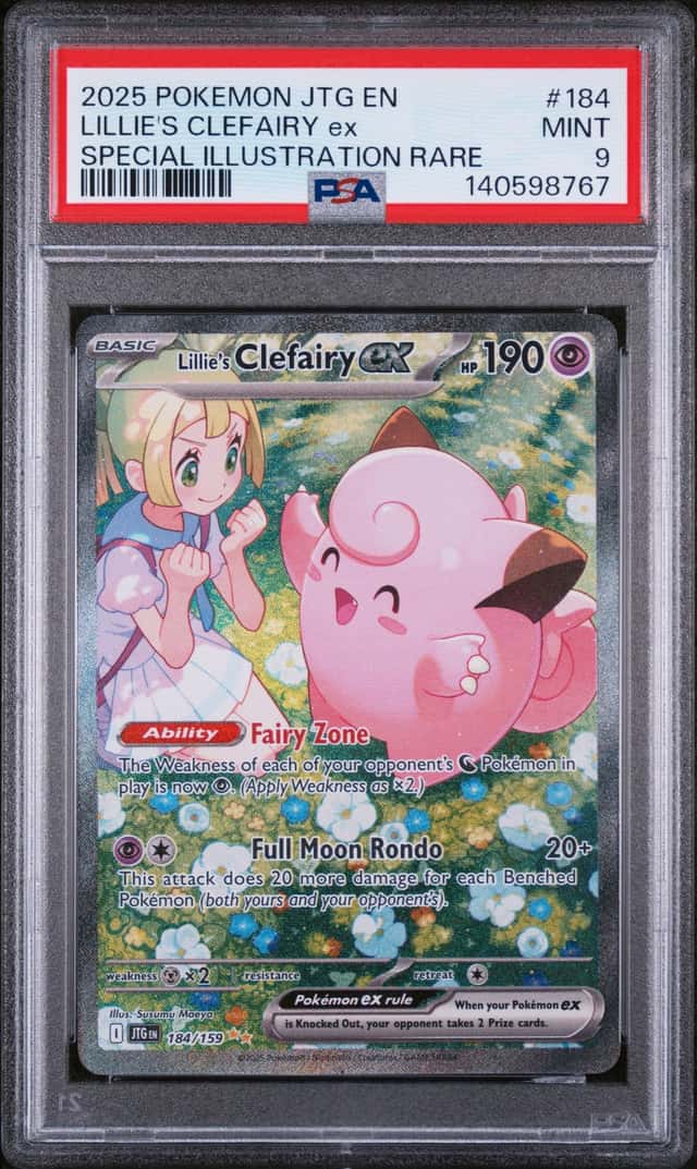 Pokemon Lillie's Clefairy ex special illustration rare #184 PSA 9 mint