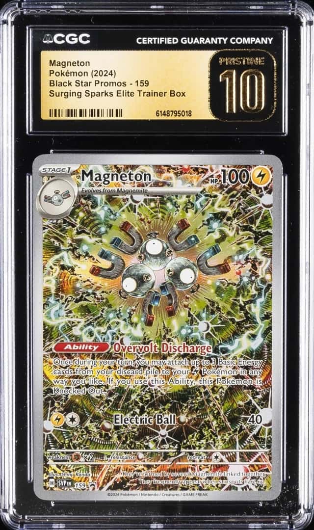 2024 POKEMON PROMOS SURGING SPARKS ETB #159 MAGNETON CGC 10 PRISTINE