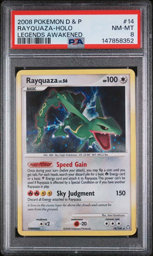 2008 Pokemon Diamond and Pearl Legends Awakened Holo Rayquaza #14