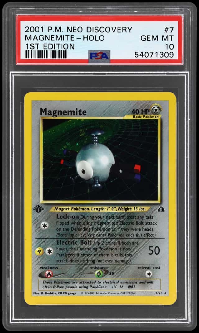 2001 Pokemon Neo Discovery 1st Edition Holo Magnemite #7