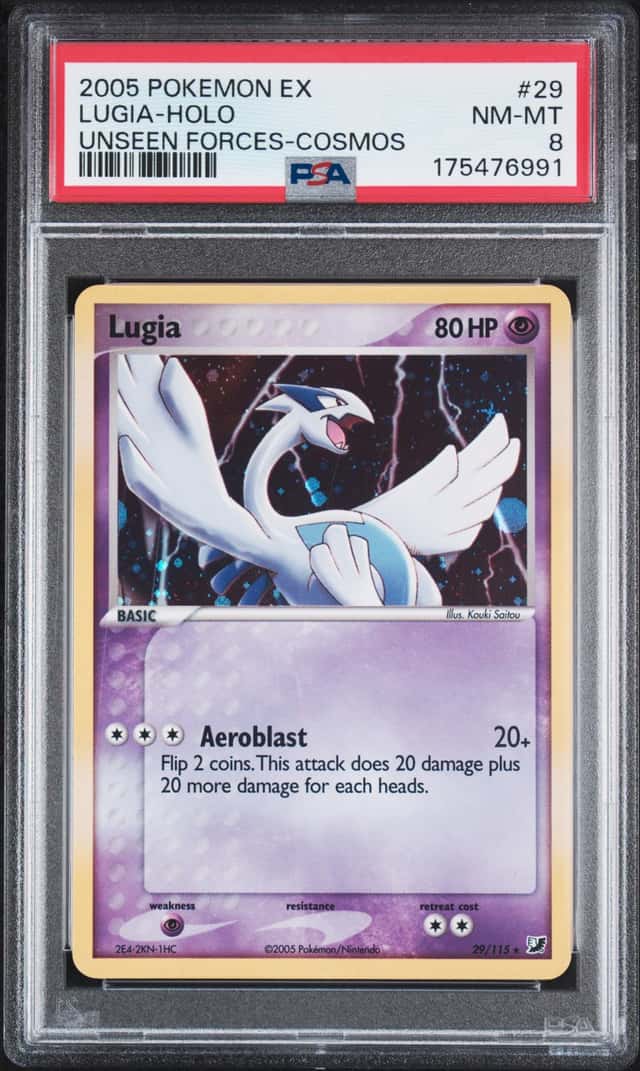 2005 Pokemon Ex Unseen Forces Cosmos Holo Lugia #29
