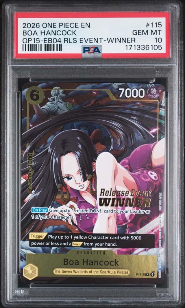 2026 ONE PIECE PROMOS OP15-RELEASE EVENT-WINNER #115 BOA HANCOCK PSA 10
