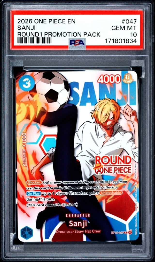 2026 ONE PIECE ROUND1 PROMOTION PACK #047 SANJI PSA 10
