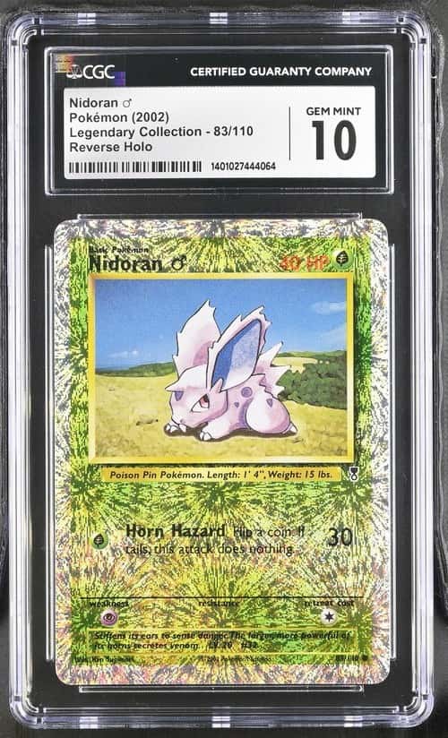 2002 Pokemon Legendary Collection Reverse Holo Nidoran #83 CGC 10 GEM MINT