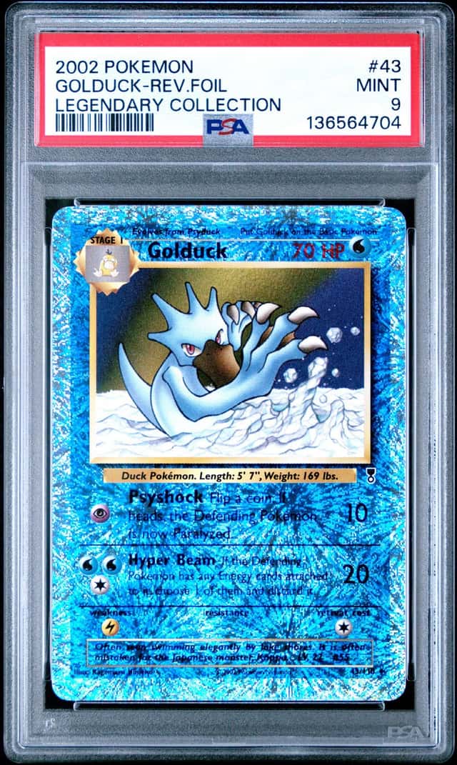 2002 Pokemon Legendary Collection Reverse Holo Golduck #43 PSA 9 MINT