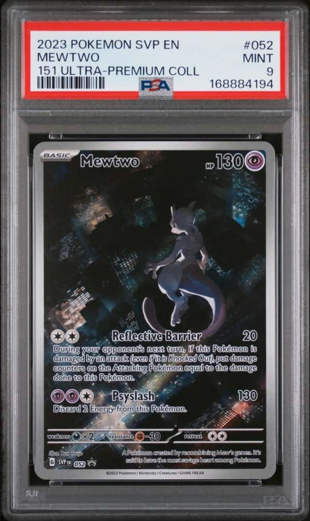 2023 POKEMON SVP PROMO 151 ULTRA-PREMIUM COLLECTION #052 MEWTWO PSA 9