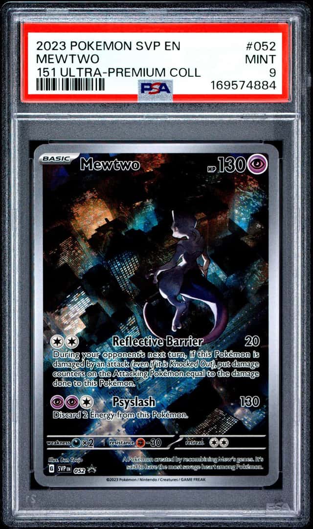 2023 POKEMON SVP EN-SV 151 ULTRA-PREMIUM COLLECTION #052 MEWTWO PSA 9