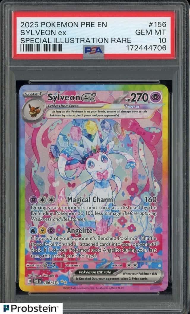 2025 Pokemon Pre En Special Illustration Rare #156 Sylveon Ex PSA 10 GEM MINT