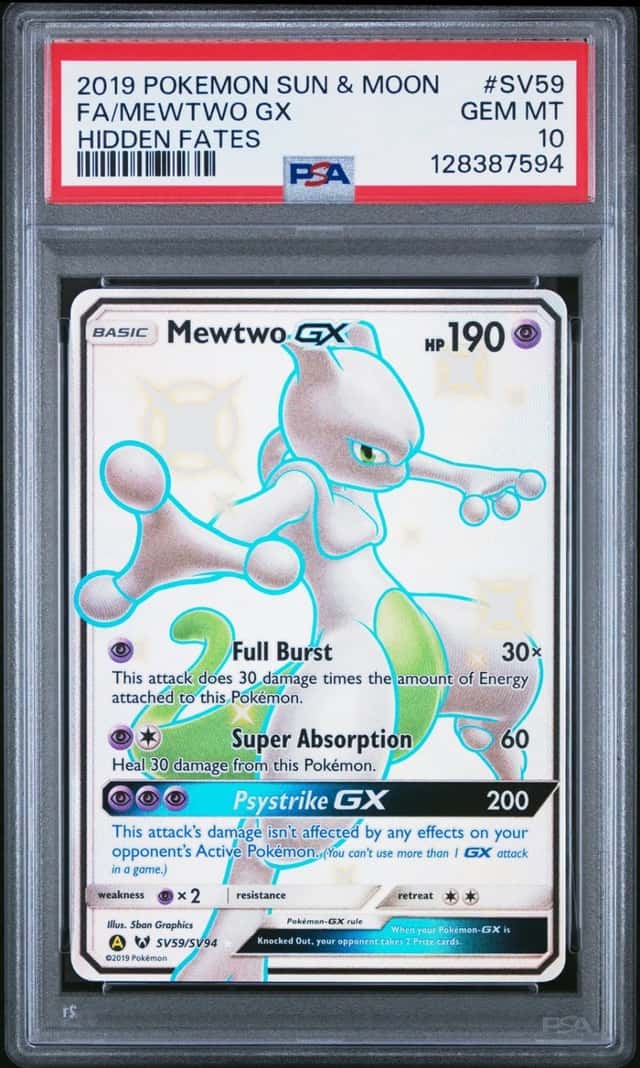 Pokemon Mewtwo Gx Hidden Fates SV59/SV94 PSA 10 Gem Mint