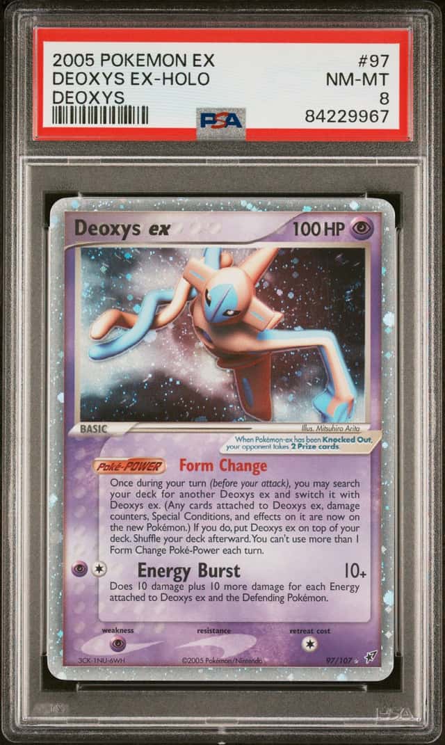 Pokemon 2005 Deoxys EX 97/107 Holo Rare EX Deoxys PSA 8