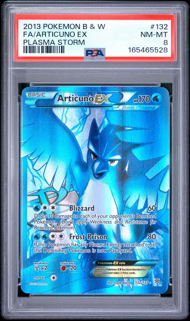 Pokemon Card PSA 8 Articuno EX (Team Plasma) 132/135 Plasma Storm Holo
