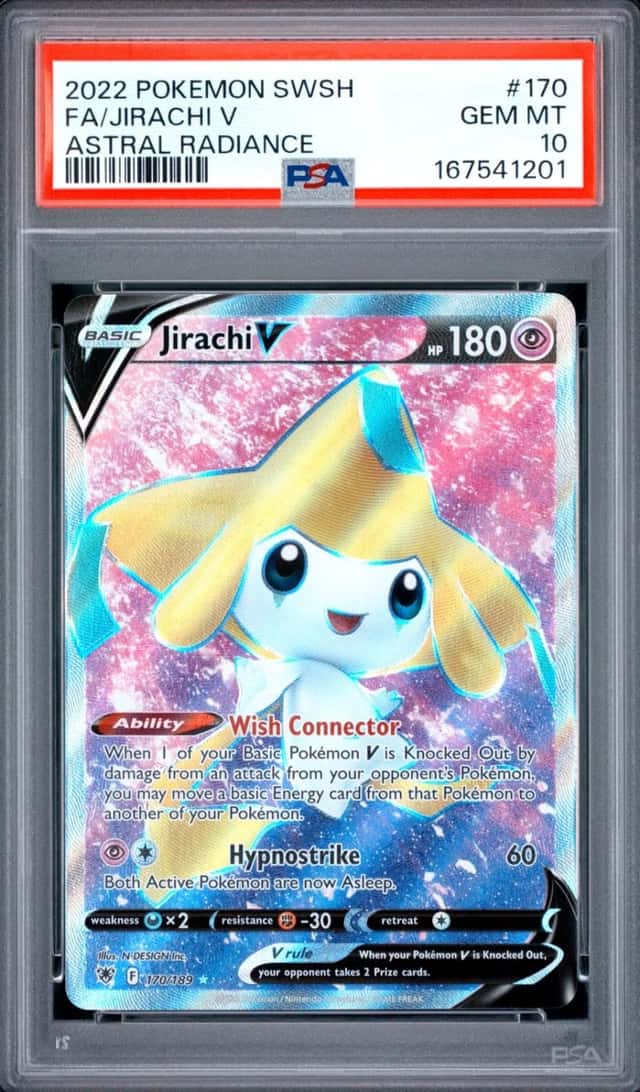 2022 POKEMON SWORD & SHIELD ASTRAL RADIANCE #170 FULL ART/JIRACHI V PSA 10
