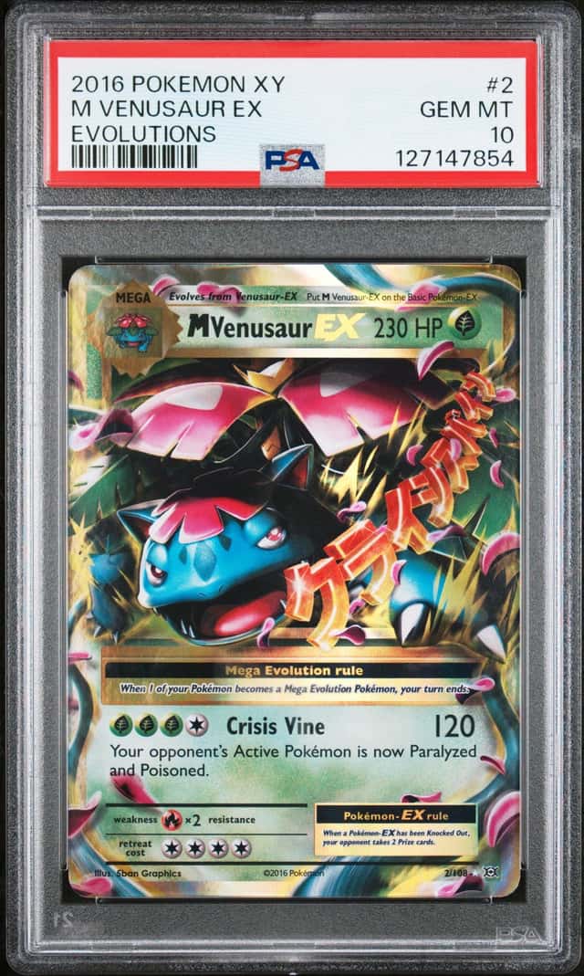 Pokemon TCG Evolutions M Venusaur EX 2/108 Full Art Holo PSA 10