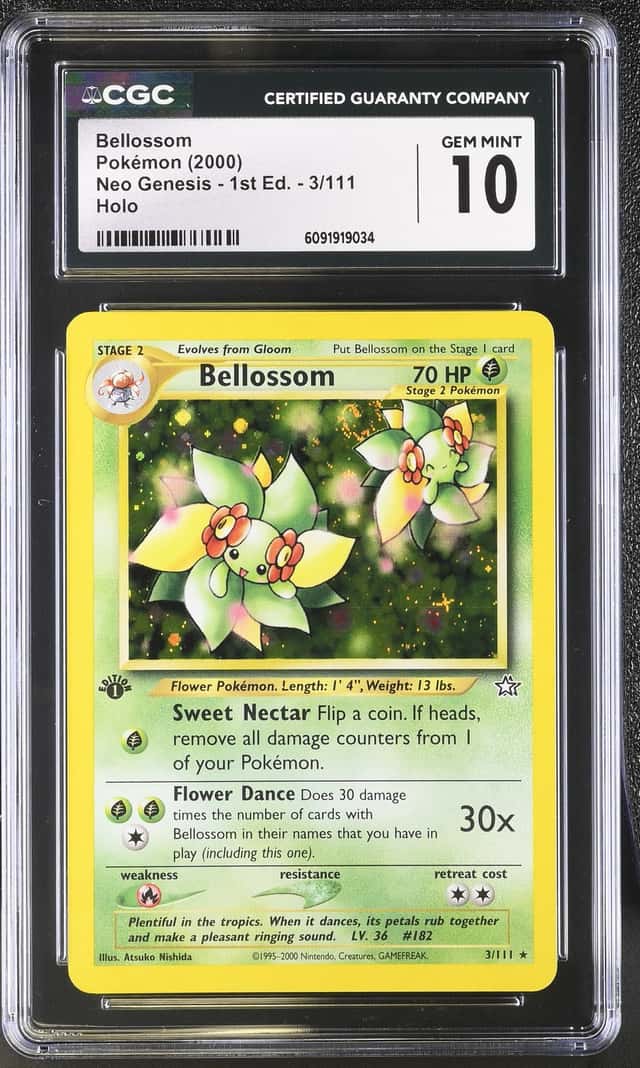 2000 Pokemon Neo Genesis 1st Edition #3/111 Belllossom Holo CGC 10 GEM MINT