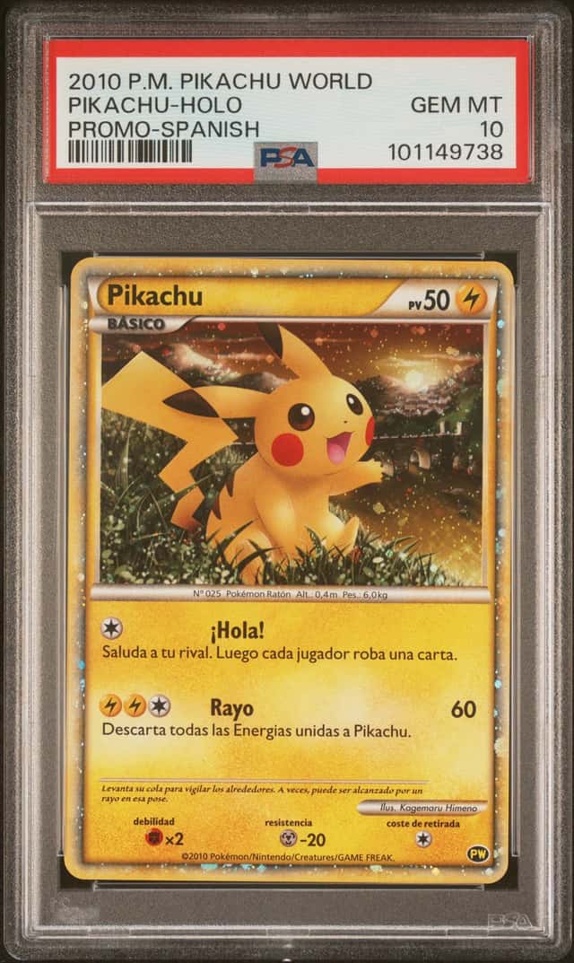2010 Pokemon (Spanish) Promo Pikachu World PSA 10 GEM MINT
