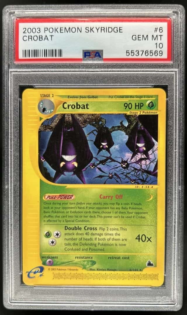 2003 Pokemon Skyridge Crobat Rare #6/144 PSA 10 GEM MINT