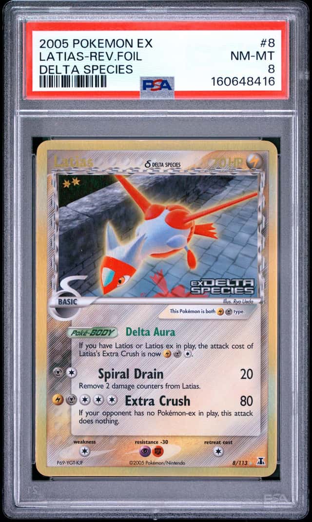 2005 Pokemon EX Delta Species Latias Reverse Holo #8/113 PSA 8