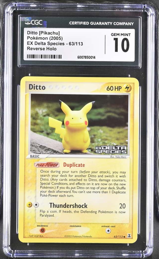 2005 Pokemon Ex Delta Species Reverse Holo Ditto #63