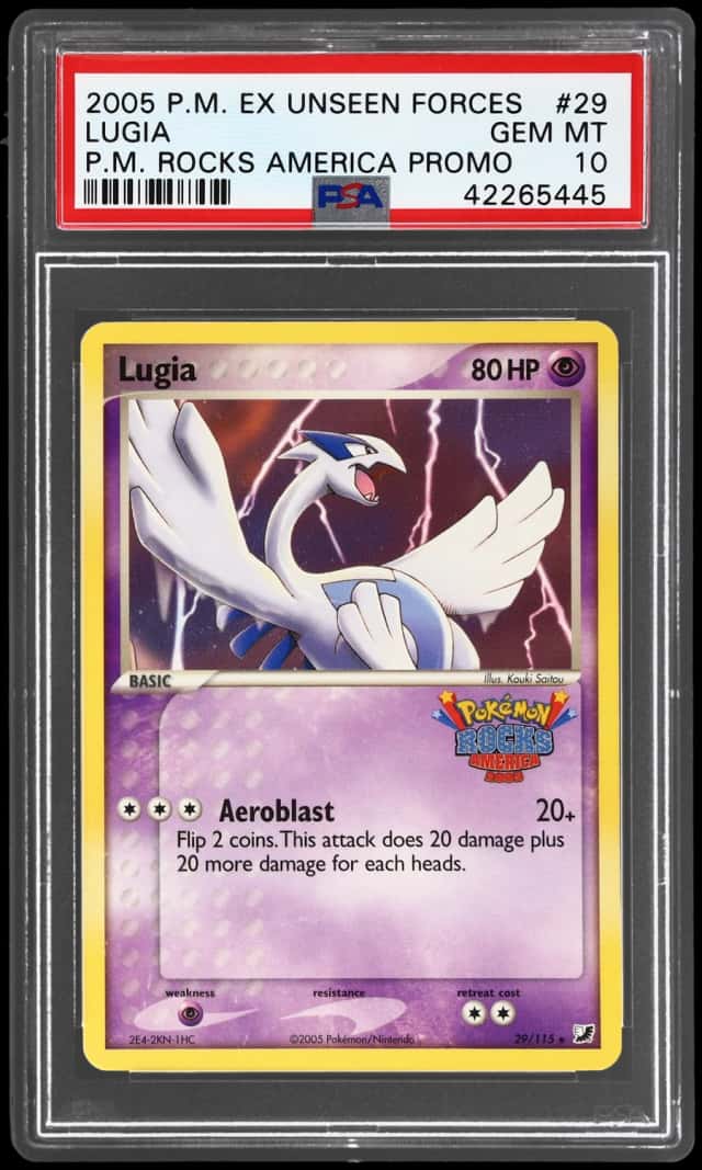 2005 Pokemon Ex Unseen Forces Promo Pokemon Rocks America Lugia #29