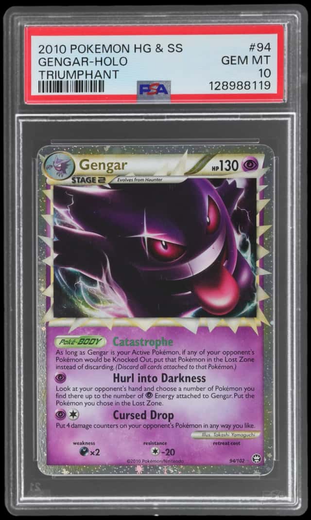 2010 Pokemon Heartgold and Soulsilver Triumphant Holo Gengar #94