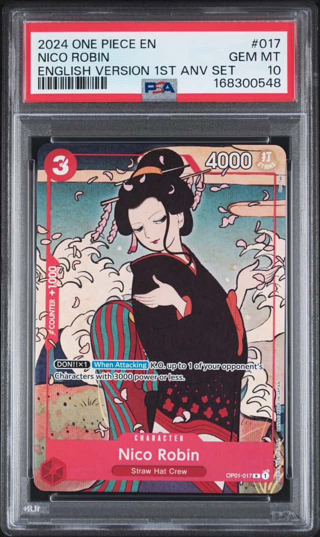2024 One Piece EN English 1st Anniversary Set #017 Nico Robin PSA 10