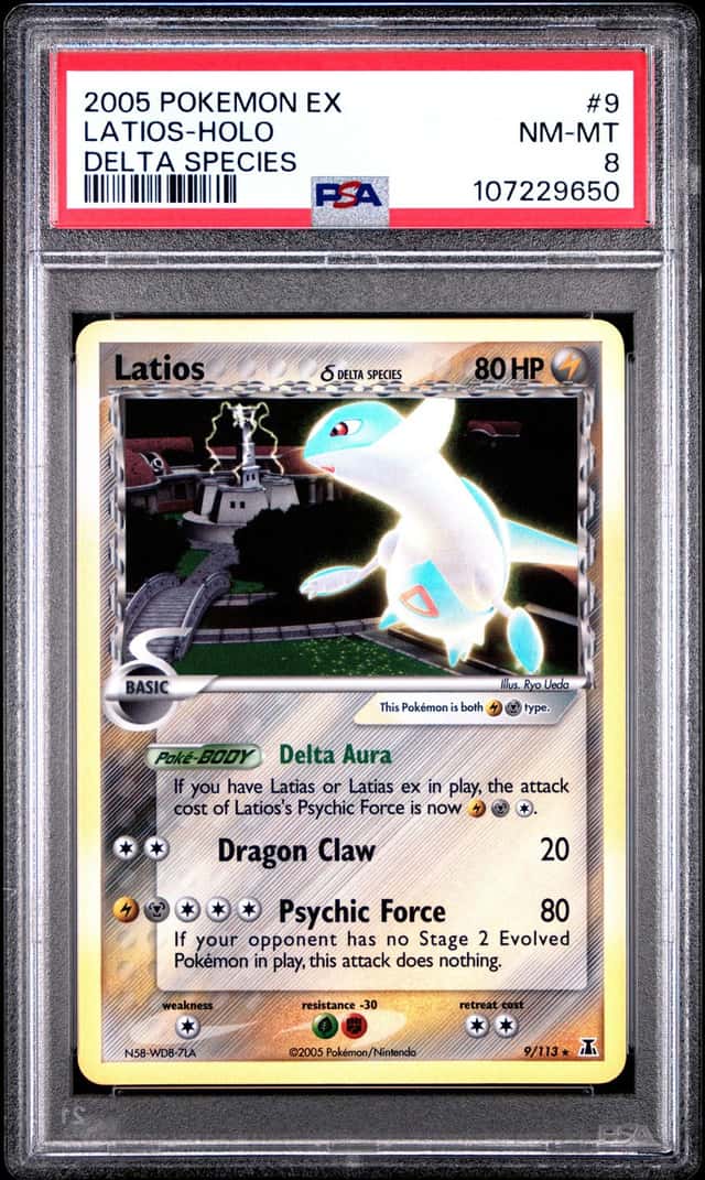 2005 Pokemon EX Delta Species Holo Latios #9 PSA 8 NM-MT