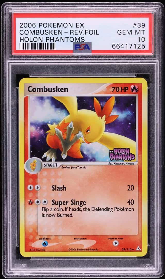 2006 Pokemon EX Holon Phantoms Reverse Holo Combusken #39 PSA 10 GEM MINT