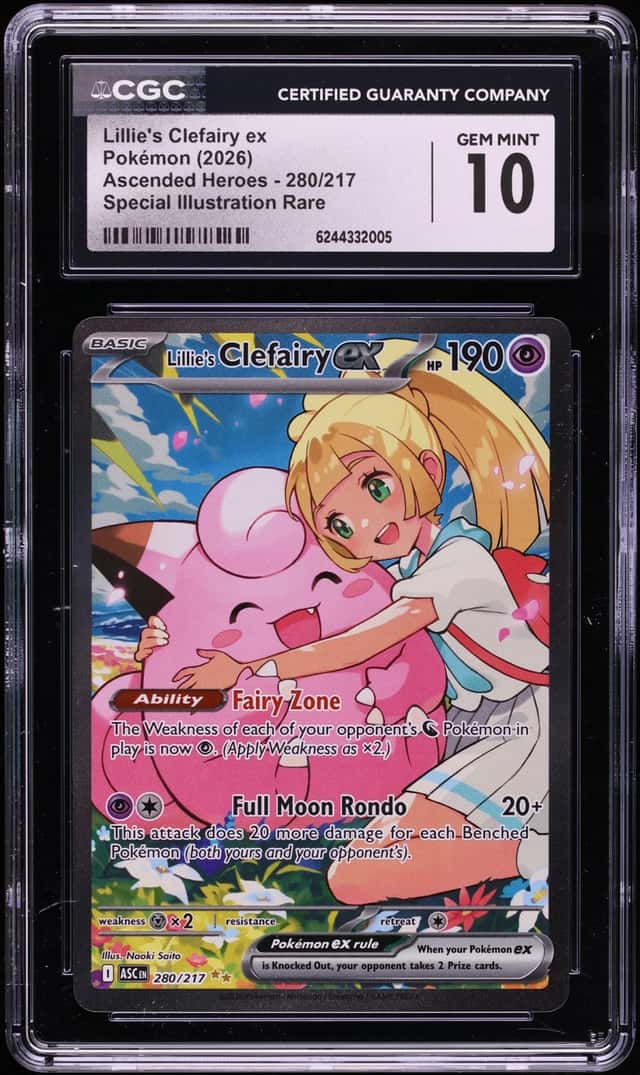 2026 Pokemon Mega Evolution Ascended Heroes SIR Lillie's Clefairy Ex #280 CGC 10 GEM MINT