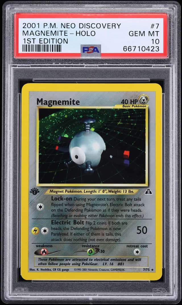 2001 Pokemon Neo Discovery 1st Edition Holo Magnemite #7 PSA 10 GEM MINT