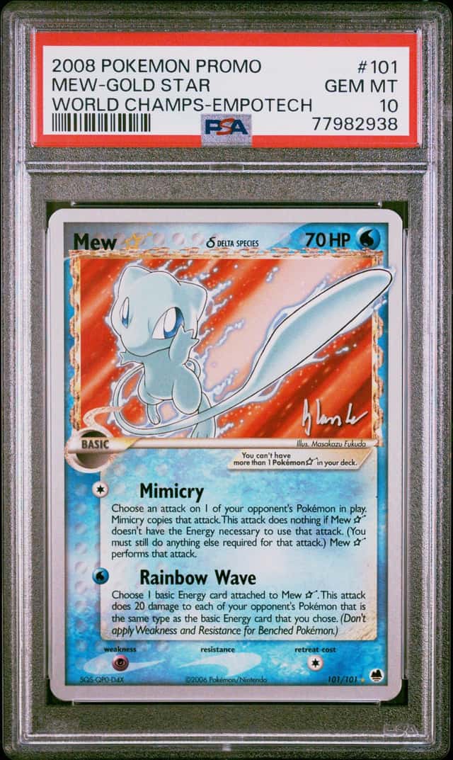 2008 Pokemon World Championships Promo Empotech Mew Gold Star #101 PSA 10 GEM MINT