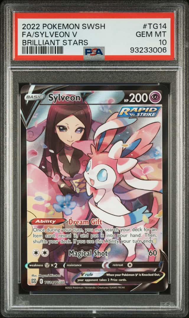 PSA 10 Pokemon 2022 TG14 Sylveon V Trainer Gallery Brilliant Stars Sword Shield