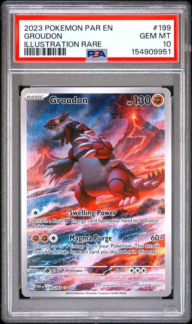 Pokemon Groudon Paradox Rift 199/182 Illustration Rare PSA 10 Gem Mint